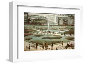 Piccadilly Gardens-Laurence Stephen Lowry-Framed Art Print