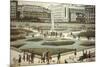 Piccadilly Gardens-Laurence Stephen Lowry-Mounted Giclee Print