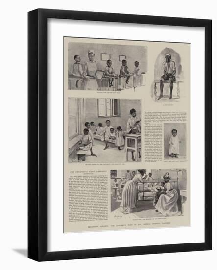 Piccaninny Patients, the Children's Ward in the General Hospital, Barbados-null-Framed Giclee Print