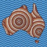 Aboriginal Abstract Art-Piccola-Mounted Art Print