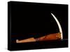 Pick made from a walrus tusk point lashed to a wooden handle-Werner Forman-Stretched Canvas