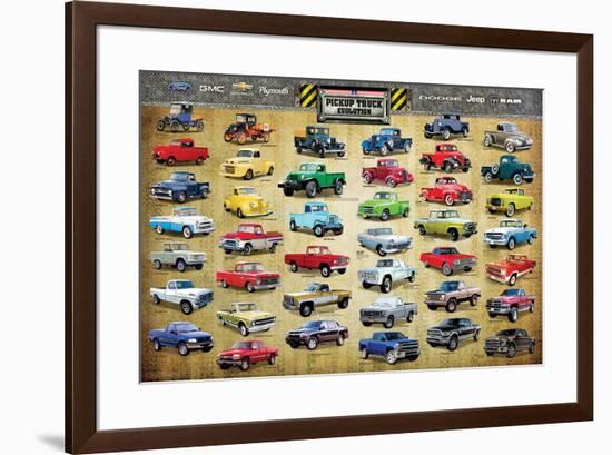 Pick-Up Truck Evolution-null-Framed Poster