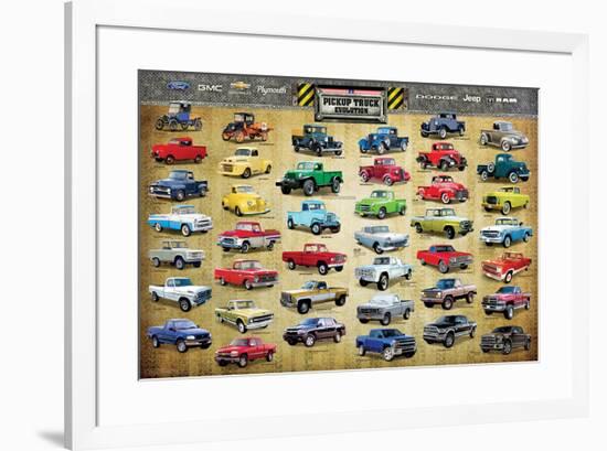 Pick-Up Truck Evolution-null-Framed Poster