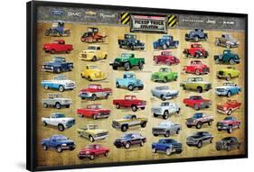 Pick-Up Truck Evolution-null-Framed Poster