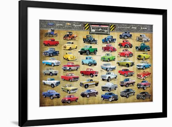 Pick-Up Truck Evolution-null-Framed Poster