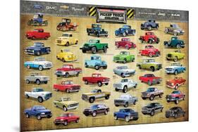 Pick-Up Truck Evolution-null-Mounted Poster