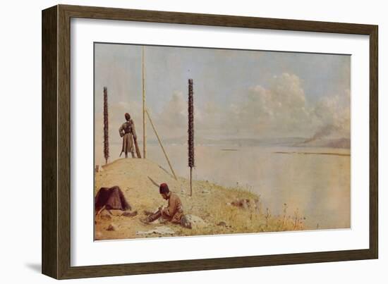 Picket on the Danube, 1878-1879-Vasili Vasilyevich Vereshchagin-Framed Giclee Print