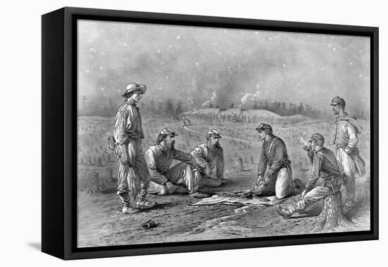 Pickets Trading Between the Lines Designed-Edwin Forbes-Framed Stretched Canvas