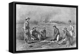 Pickets Trading Between the Lines Designed-Edwin Forbes-Framed Stretched Canvas