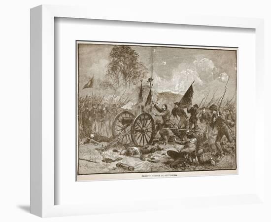 Pickett's Charge at Gettysburg, from a Book Pub. 1896-Alfred Rudolf Waud-Framed Giclee Print