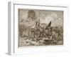 Pickett's Charge at Gettysburg, from a Book Pub. 1896-Alfred Rudolf Waud-Framed Giclee Print