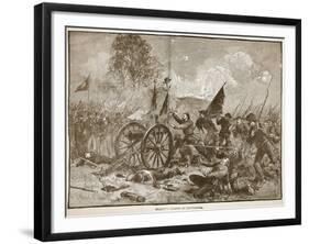 Pickett's Charge at Gettysburg, from a Book Pub. 1896-Alfred Rudolf Waud-Framed Giclee Print