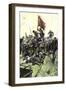Pickett's Charge Reaching the Union Center at the Battle of Gettysburg, American Civil War-null-Framed Giclee Print
