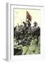 Pickett's Charge Reaching the Union Center at the Battle of Gettysburg, American Civil War-null-Framed Giclee Print