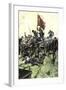 Pickett's Charge Reaching the Union Center at the Battle of Gettysburg, American Civil War-null-Framed Giclee Print