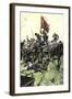 Pickett's Charge Reaching the Union Center at the Battle of Gettysburg, American Civil War-null-Framed Giclee Print