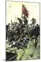 Pickett's Charge Reaching the Union Center at the Battle of Gettysburg, American Civil War-null-Mounted Giclee Print