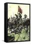 Pickett's Charge Reaching the Union Center at the Battle of Gettysburg, American Civil War-null-Framed Stretched Canvas