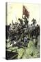Pickett's Charge Reaching the Union Center at the Battle of Gettysburg, American Civil War-null-Stretched Canvas