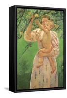 Picking an Apple, 1893-Mary Cassatt-Framed Stretched Canvas