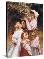 Picking Apples-Frederick Morgan-Stretched Canvas