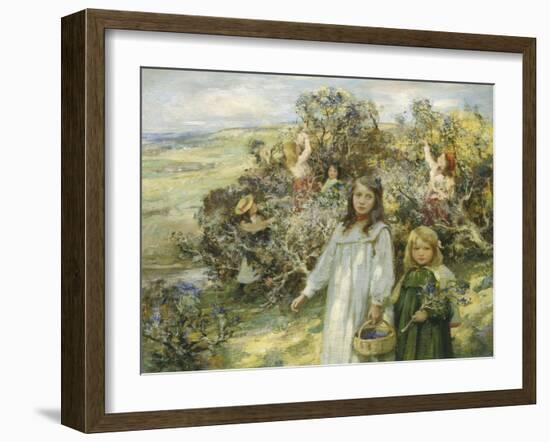 Picking Blackberries-William Mcgeorge-Framed Giclee Print