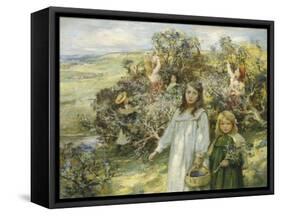 Picking Blackberries-William Mcgeorge-Framed Stretched Canvas