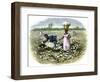 Picking Cotton on a Plantation in the Deep South, c.1800-null-Framed Giclee Print