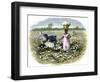 Picking Cotton on a Plantation in the Deep South, c.1800-null-Framed Giclee Print