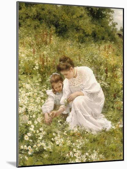 Picking Daisies, 1905-Hermann Seeger-Mounted Giclee Print