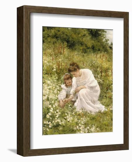 Picking Daisies, 1905-Hermann Seeger-Framed Giclee Print