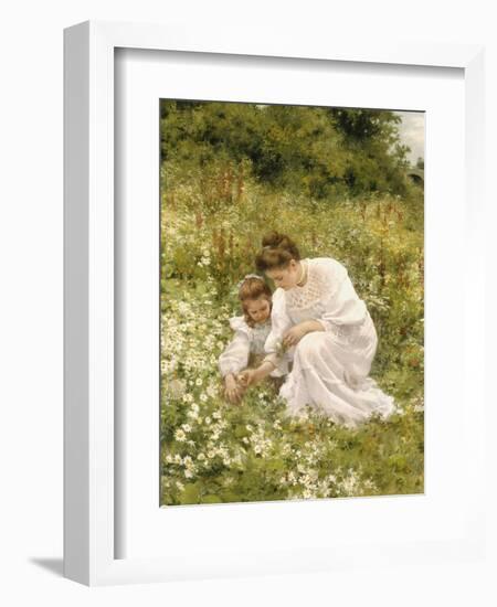 Picking Daisies, 1905-Hermann Seeger-Framed Giclee Print