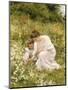 Picking Daisies, 1905-Hermann Seeger-Mounted Giclee Print