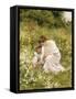 Picking Daisies. 1905-Hermann Seeger-Framed Stretched Canvas