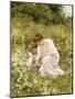 Picking Daisies. 1905-Hermann Seeger-Mounted Giclee Print