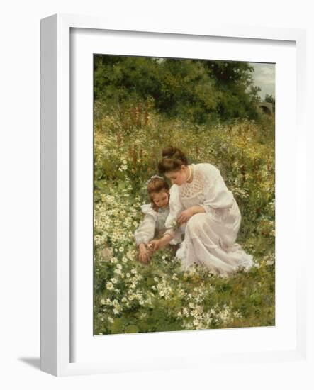 Picking Daisies, 1905-Hermann Seeger-Framed Giclee Print