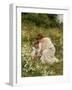 Picking Daisies, 1905-Hermann Seeger-Framed Giclee Print