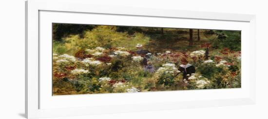 Picking Daisies-Charles Courtney Curran-Framed Giclee Print