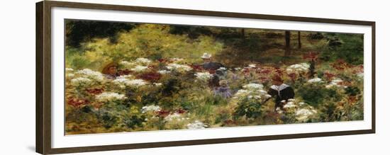 Picking Daisies-Charles Courtney Curran-Framed Premium Giclee Print