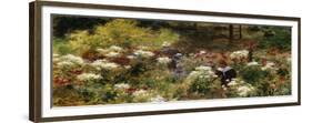 Picking Daisies-Charles Courtney Curran-Framed Premium Giclee Print