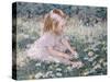 Picking Daisies-Paul Gribble-Stretched Canvas