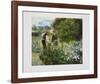 Picking Flowers, 1875-Pierre-Auguste Renoir-Framed Art Print