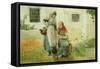 Picking Flowers, 1881-Winslow Homer-Framed Stretched Canvas