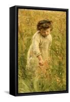 Picking Flowers-Bertha Wegmann-Framed Stretched Canvas