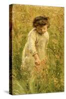 Picking Flowers-Bertha Wegmann-Stretched Canvas