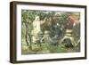 Picking Fruit in a Suffolk Garden-Lexden Lewis Pocock-Framed Giclee Print