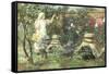 Picking Fruit in a Suffolk Garden-Lexden Lewis Pocock-Framed Stretched Canvas