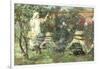 Picking Fruit in a Suffolk Garden-Lexden Lewis Pocock-Framed Giclee Print