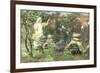 Picking Fruit in a Suffolk Garden-Lexden Lewis Pocock-Framed Giclee Print