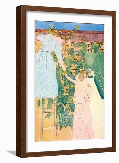 Picking Fruit-Mary Cassatt-Framed Art Print